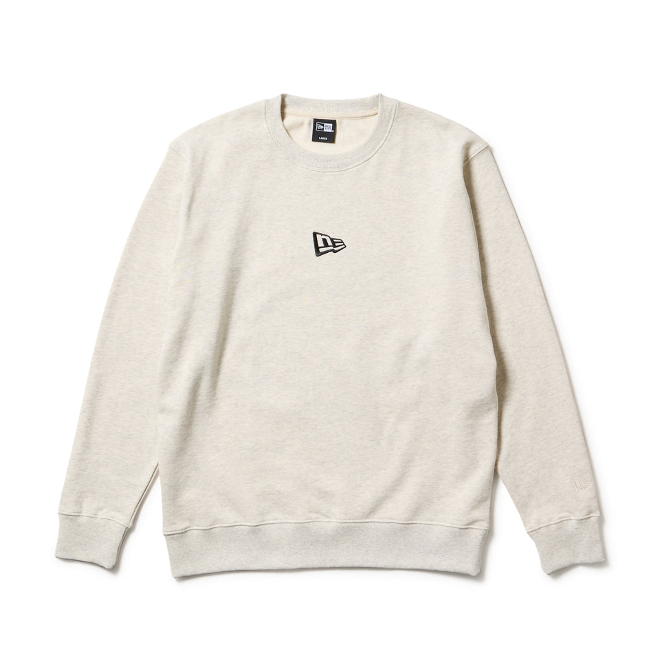 裏毛 スウェット クルーネック Flag Logo Mini オートミール