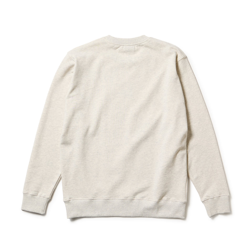 裏毛 スウェット クルーネック Flag Logo Mini オートミール