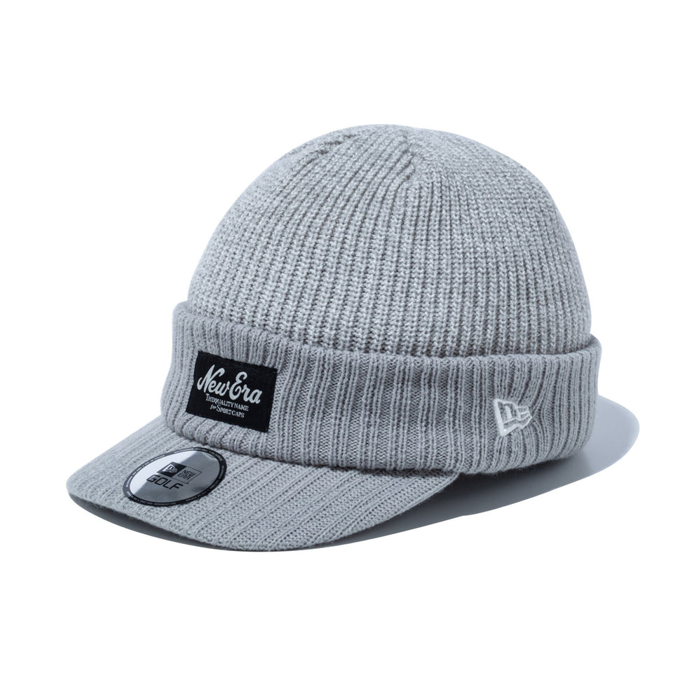NEW ERA ニューエラ 新品 クロ×グレー バイザーニット ウーブン