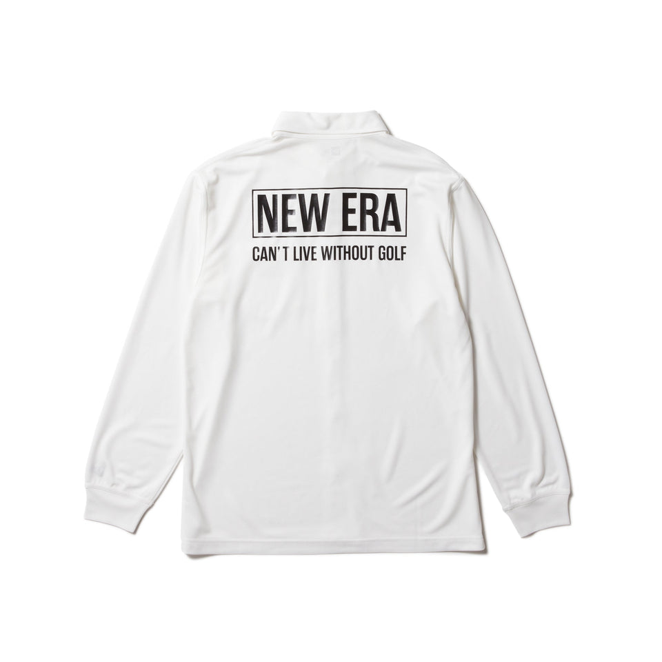 【ゴルフ】長袖 鹿の子 ボタンダウン ポロシャツ ボックスロゴ オフホワイト - 14326409 - S | NEW ERA ニューエラ公式オンラインストア