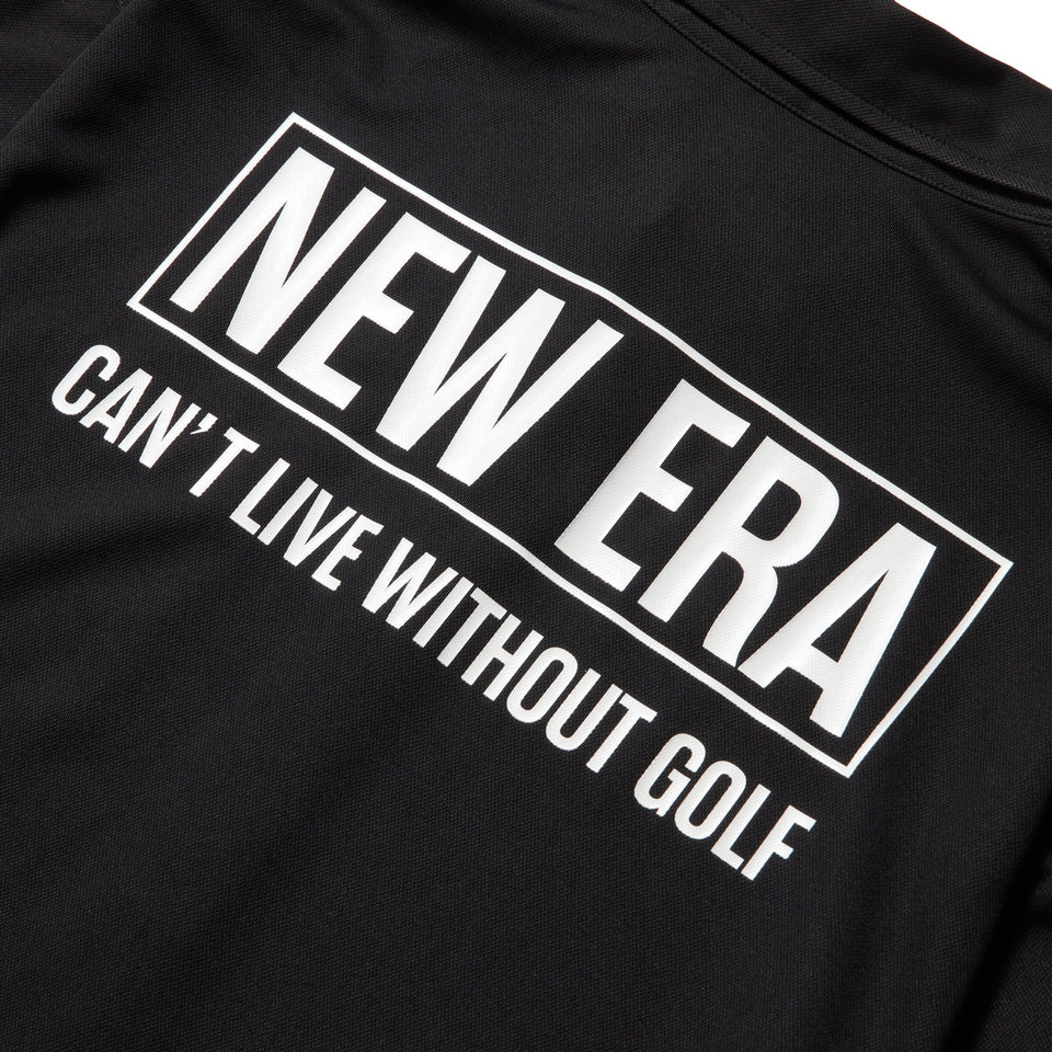 【ゴルフ】長袖 鹿の子 ボタンダウン ポロシャツ ボックスロゴ ブラック - 14326410 - S | NEW ERA ニューエラ公式オンラインストア