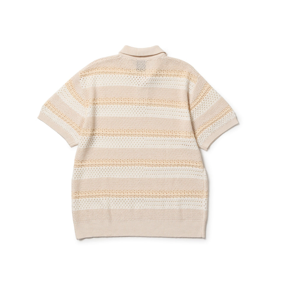 【ゴルフ】半袖 サマーニット メッシュ ポロシャツ オフホワイト - 14391512 - S | NEW ERA ニューエラ公式オンラインストア