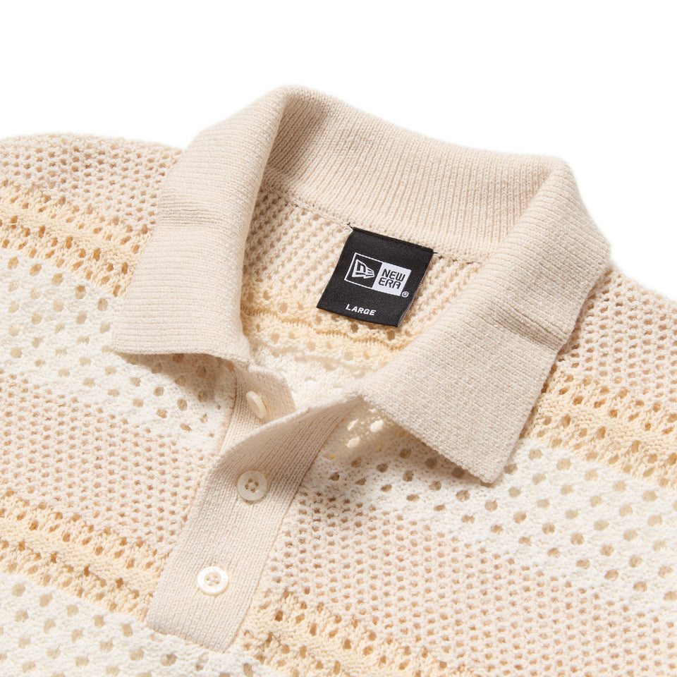【ゴルフ】半袖 サマーニット メッシュ ポロシャツ オフホワイト - 14391512 - S | NEW ERA ニューエラ公式オンラインストア