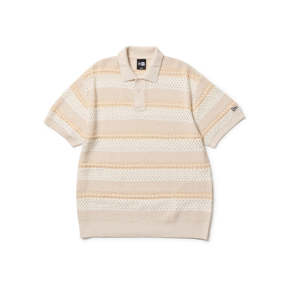 【ゴルフ】半袖 サマーニット メッシュ ポロシャツ オフホワイト - 14391512 - S | NEW ERA ニューエラ公式オンラインストア