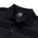 【ゴルフ】半袖 サマーニット メッシュ ポロシャツ ブラック - 14391513 - S | NEW ERA ニューエラ公式オンラインストア