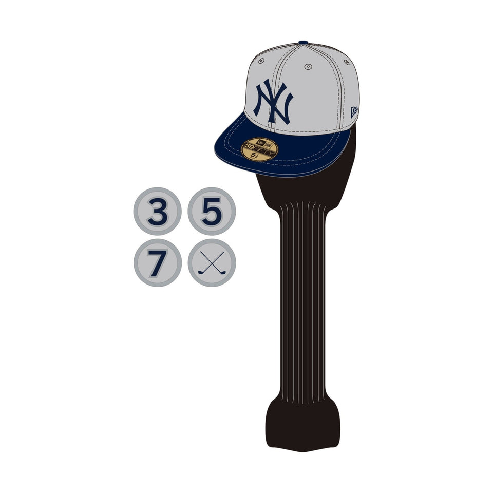 【ゴルフ】 ヘッドカバー ニューヨーク・ヤンキース グレー × ネイビー フェアウェイウッド用 - 14393709 - OSFM | NEW ERA ニューエラ公式オンラインストア