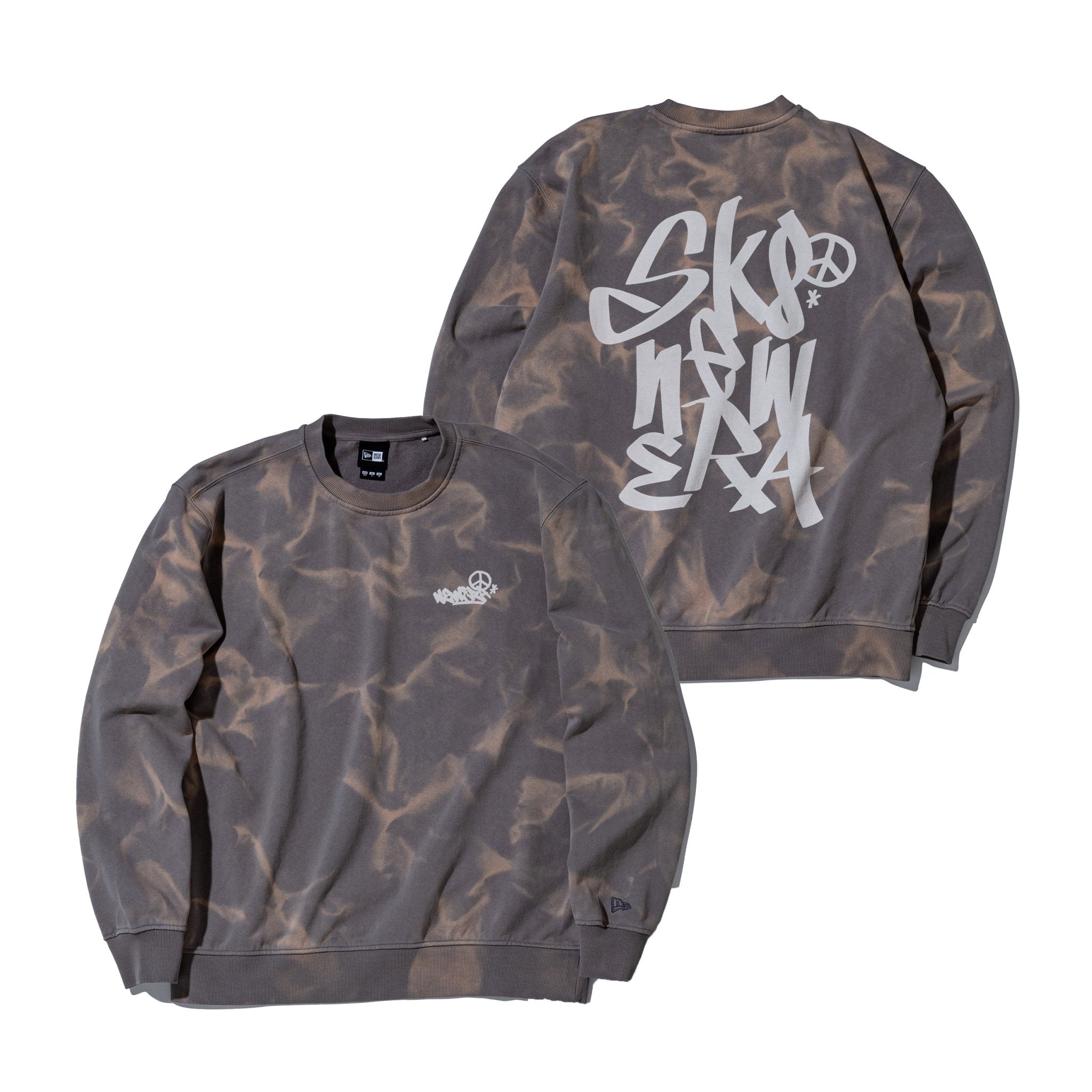 クルーネック スウェット グラフィティロゴ ウォッシュ グレー