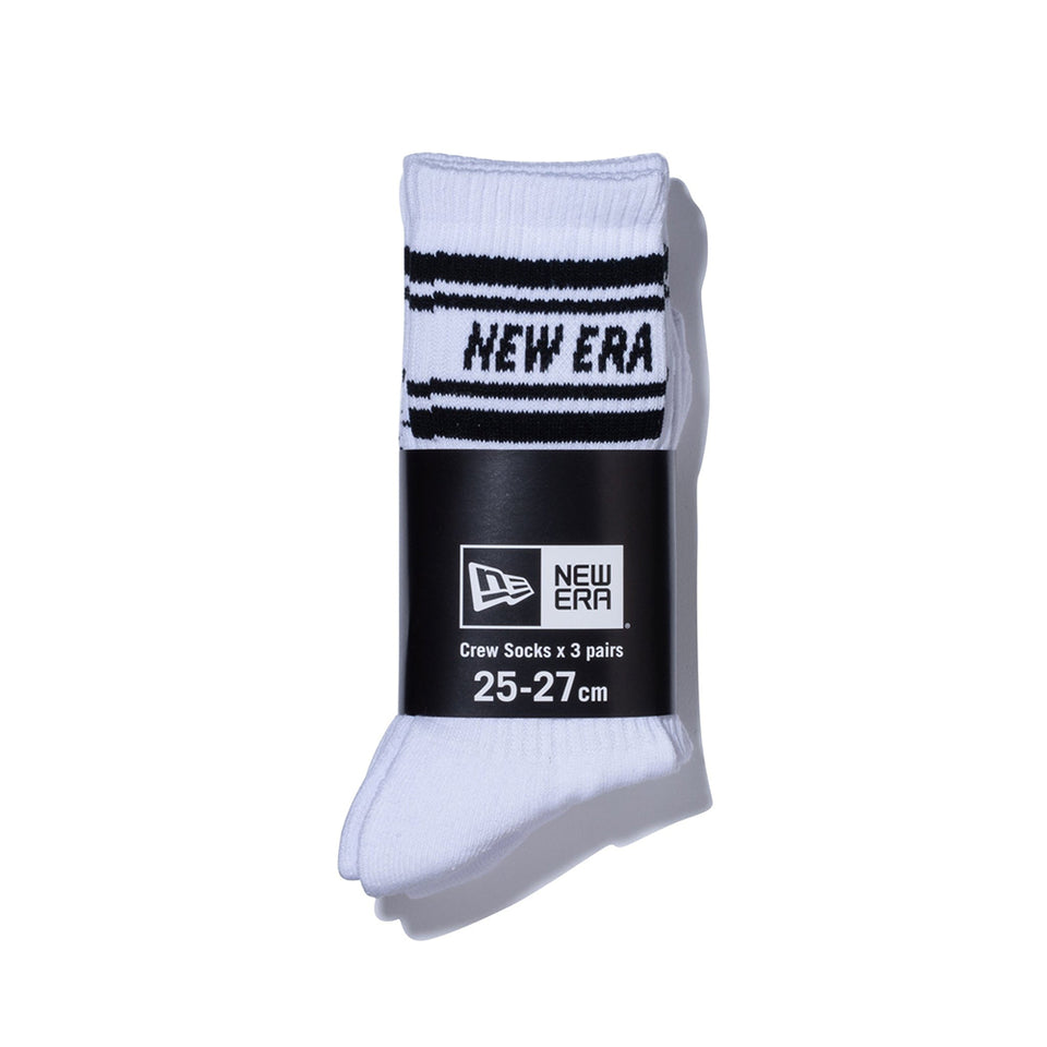 ソックス クルー 3ペア ライン ホワイト | NEW ERA ニューエラ公式オンラインストア
