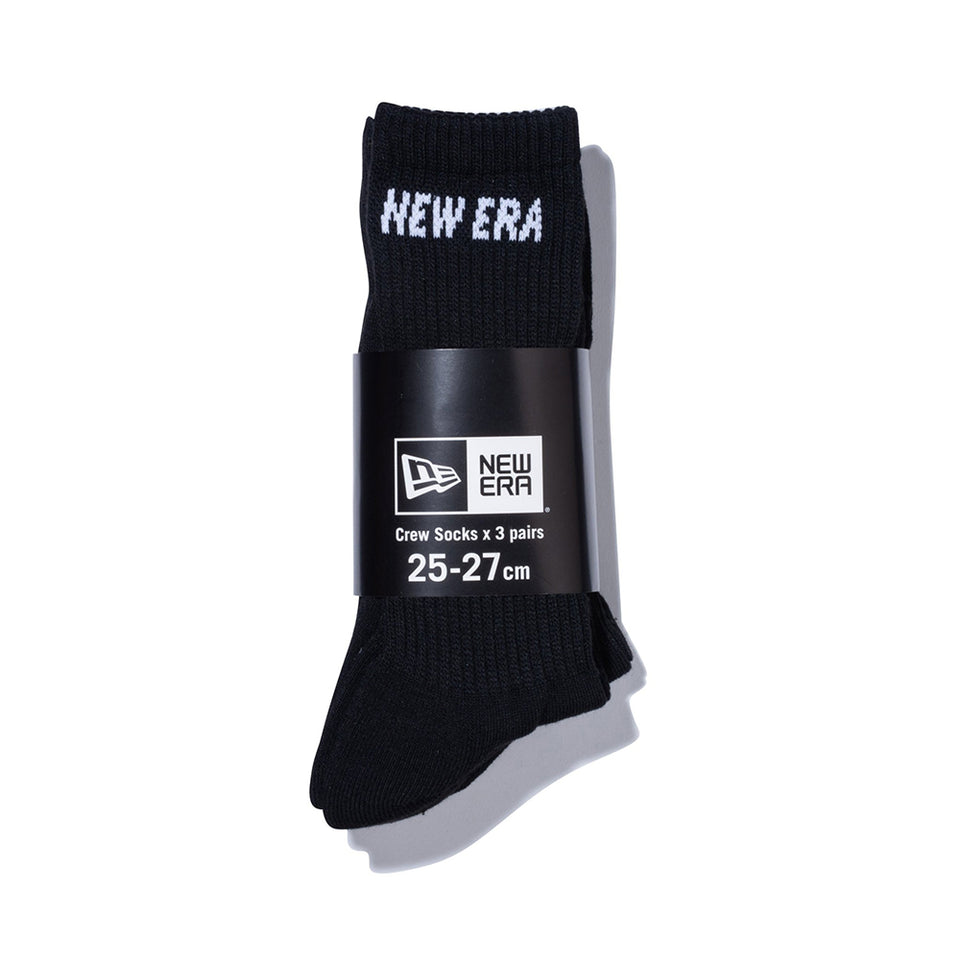 ソックス クルー 3ペア ブラック | NEW ERA ニューエラ公式オンラインストア