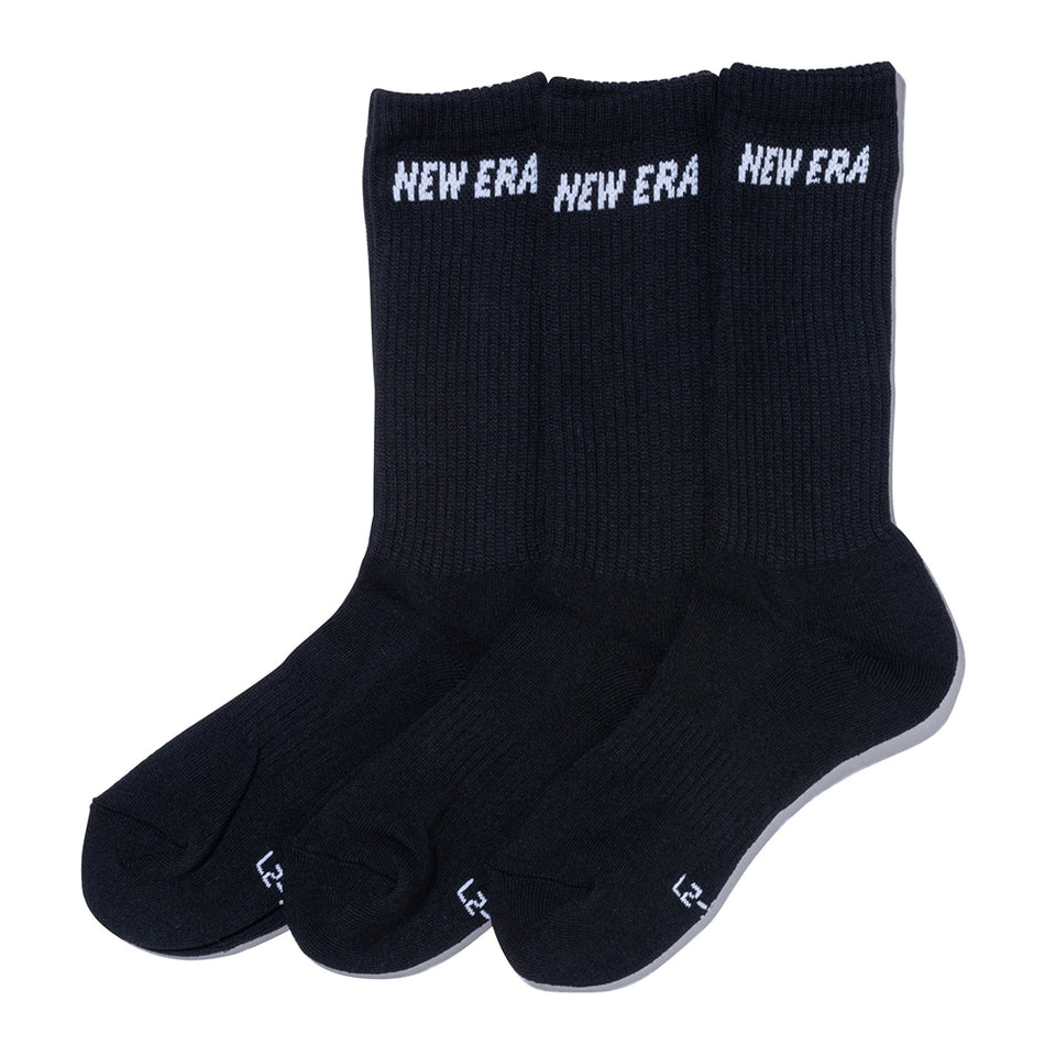 ソックス クルー 3ペア ブラック | NEW ERA ニューエラ公式オンラインストア