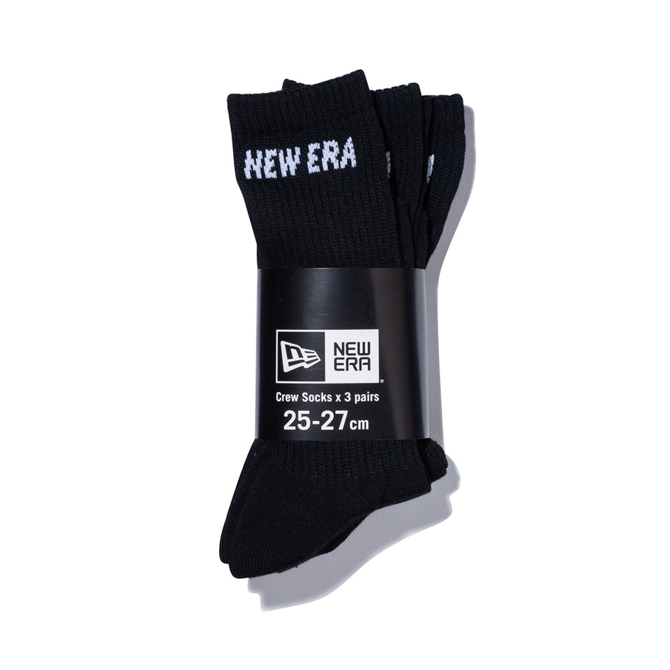 ソックス クルー 3ペア ブラック | NEW ERA ニューエラ公式オンラインストア