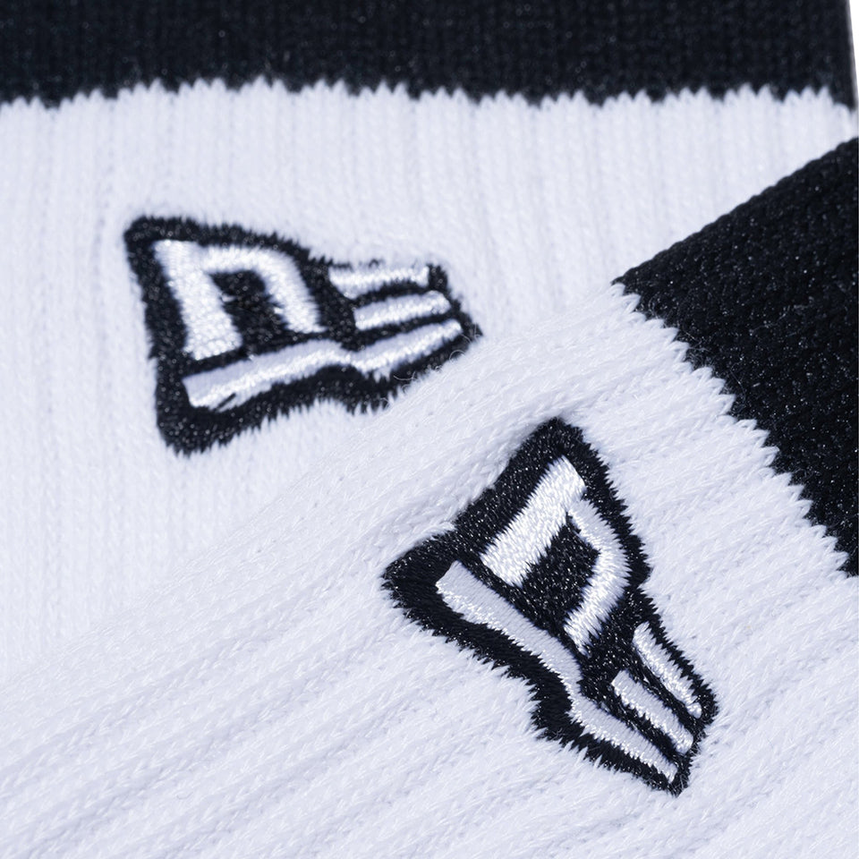 ソックス クルー 2ペア ライン フラッグロゴ エンブロイダリー ブラック/ブルー | NEW ERA ニューエラ公式オンラインストア