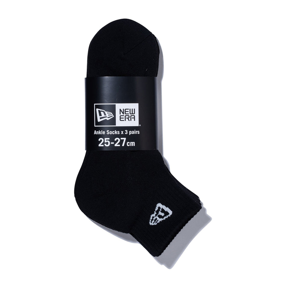 ソックス アンクル 3ペア ブラック | NEW ERA ニューエラ公式オンラインストア