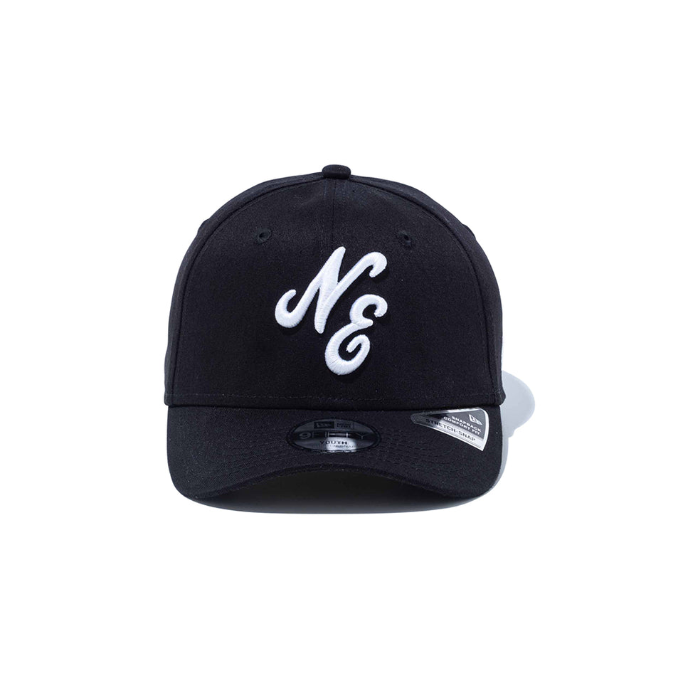 Youth 9FIFTY ストレッチスナップ クラシックロゴ ブラック × ホワイト | NEW ERA ニューエラ公式オンラインストア