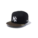 Youth 9FIFTY ニューヨーク・ヤンキース ブラック × ホワイト ウッドランドカモバイザー | NEW ERA ニューエラ公式オンラインストア
