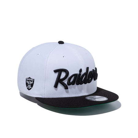 レイダースニューエラ日本未発売 9FIFTY ラスベガス・レイダース ホワイト × ブラック ブラックバイザー
