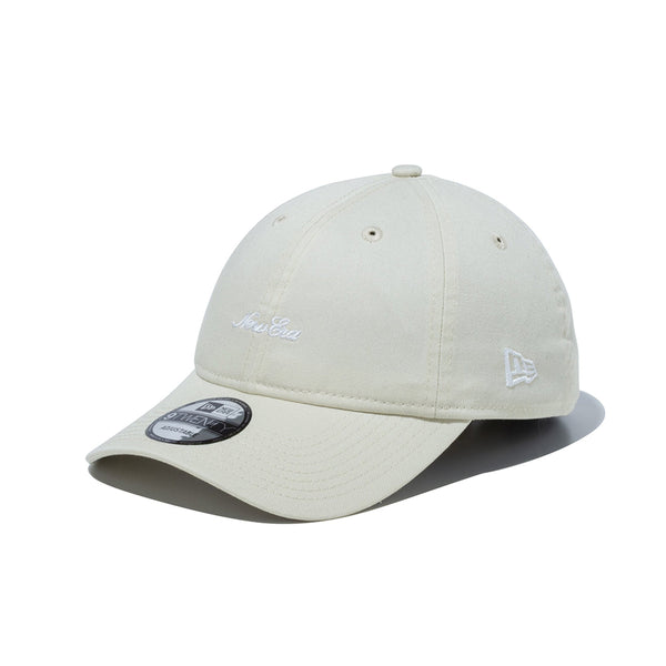 9TWENTY スクリプトロゴ ウォッシュドコットン アイボリー × ホワイト