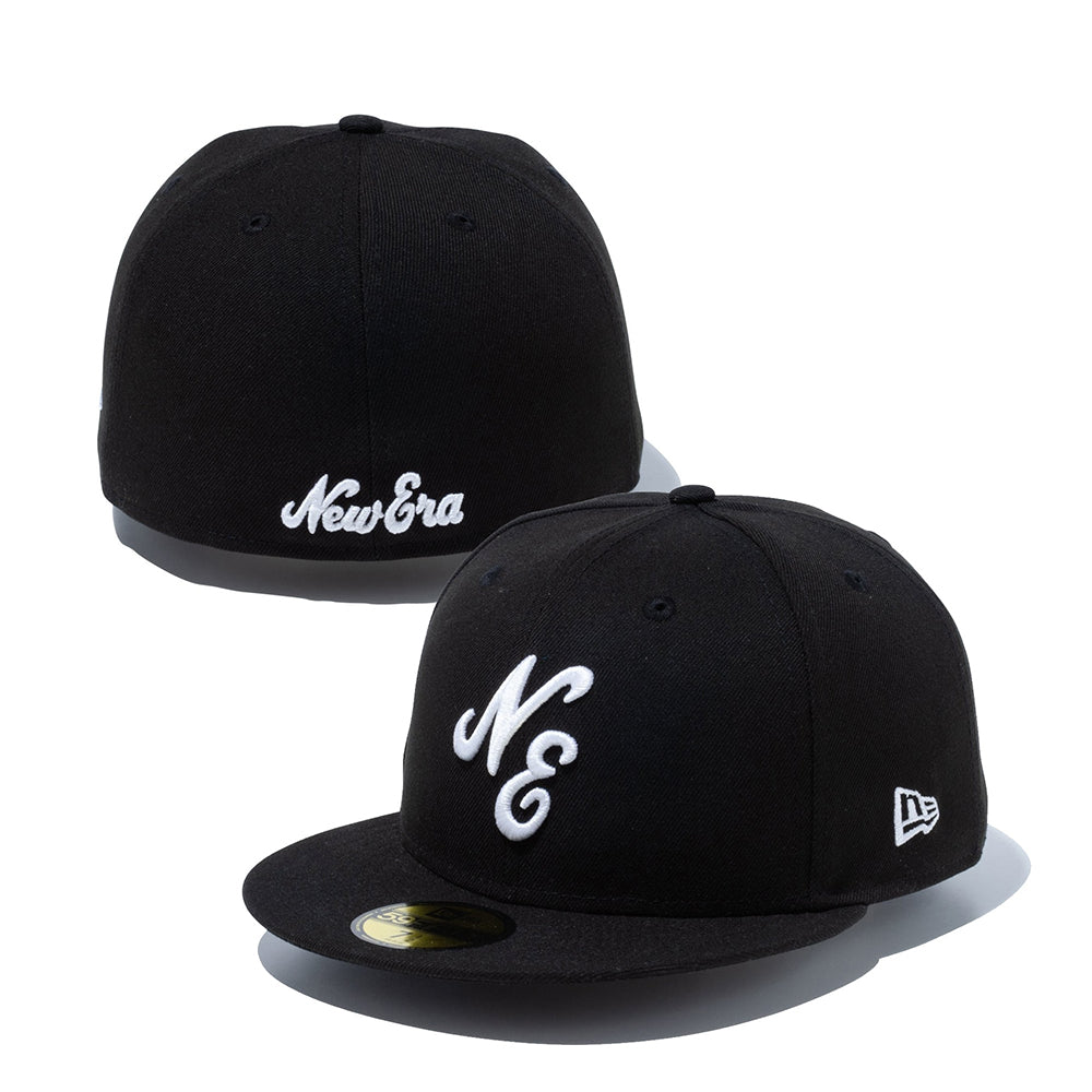 NEW ERA キャップ 59FIFTY ブラックホワイトアウトライン 59FIFTY ニューヨーク・ヤンキース ブラック × ブラック