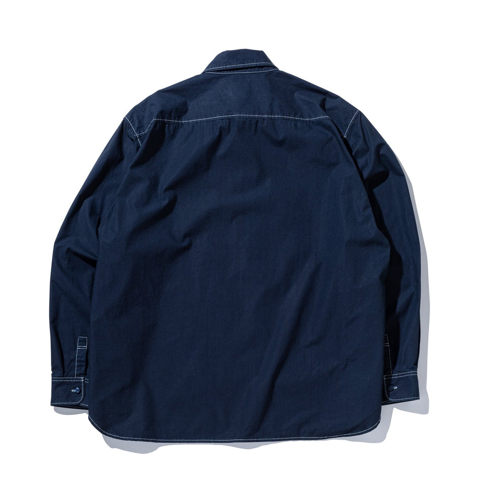 長袖 オーバーサイズド ガーメントダイ シャツ ネイビー - 14666379 - S | NEW ERA ニューエラ公式オンラインストア