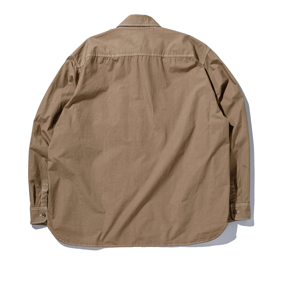 長袖 オーバーサイズド ガーメントダイ シャツ カーキ - 14666380 - S | NEW ERA ニューエラ公式オンラインストア