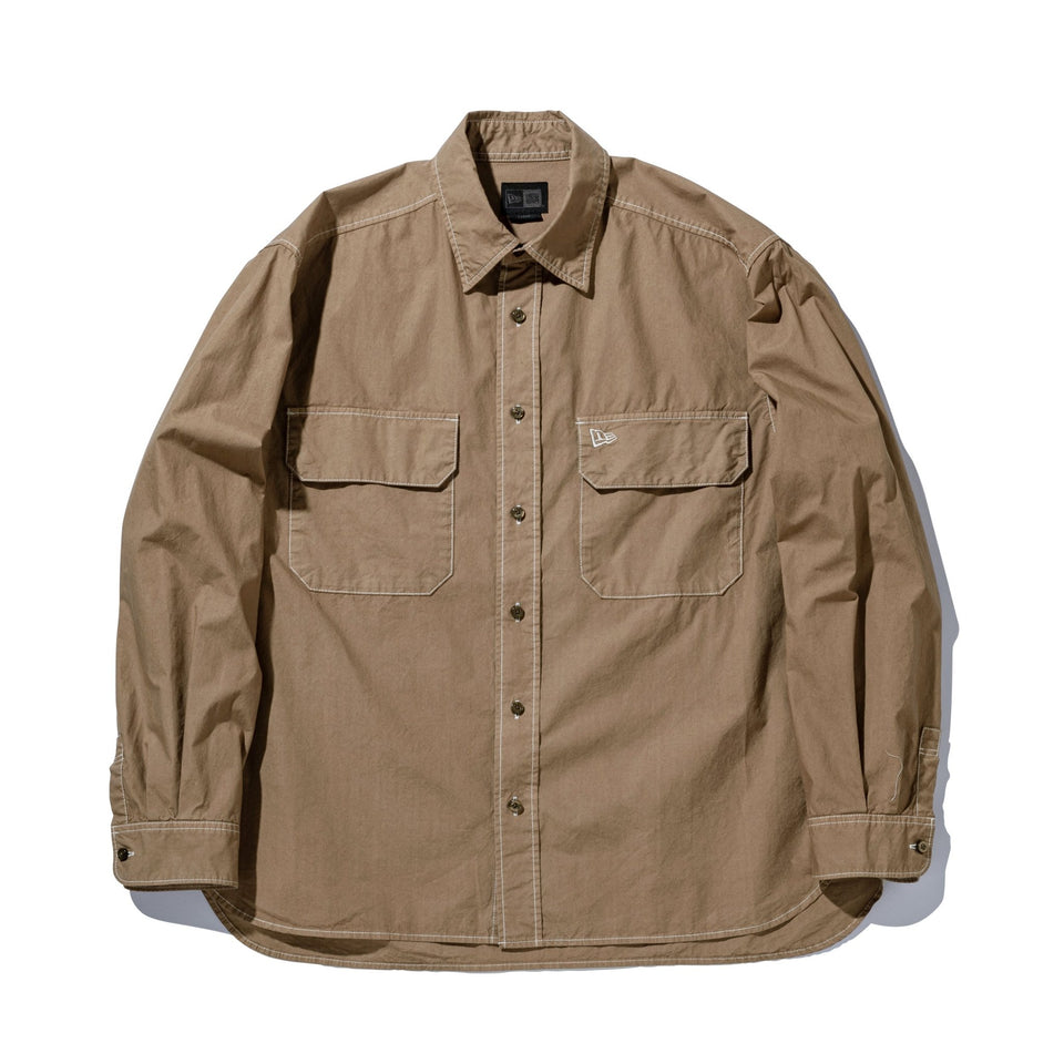 長袖 オーバーサイズド ガーメントダイ シャツ BLACK LABEL SS25