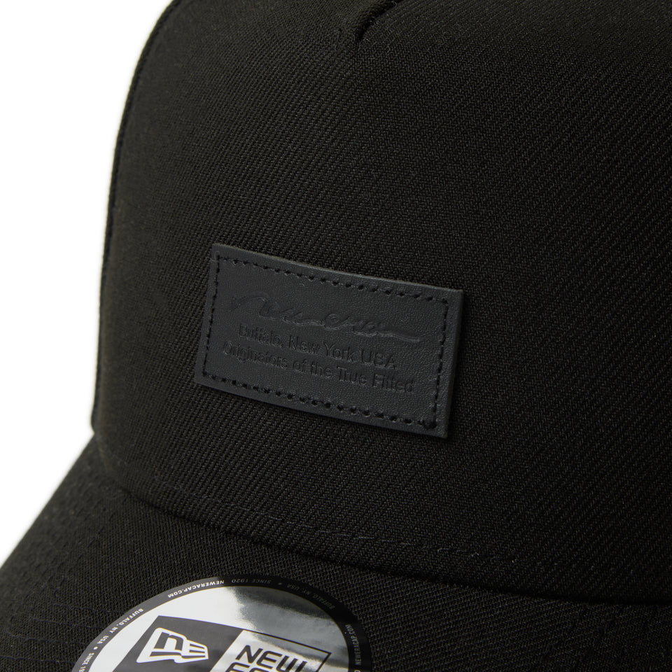 9FORTY A-Frame レザーパッチ ブラック | NEW ERA ニューエラ公式オンラインストア
