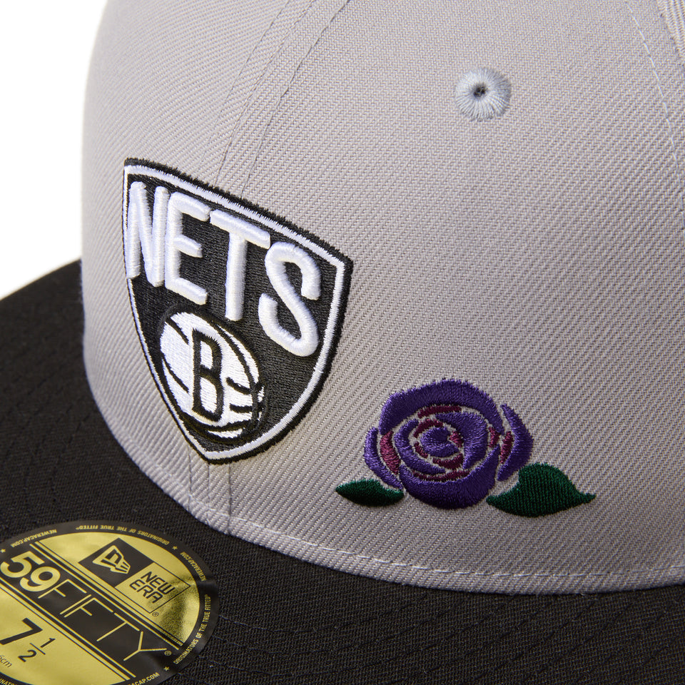 59FIFTY With Rose ブルックリン・ネッツ グレー/ブラック | NEW ERA ニューエラ公式オンラインストア