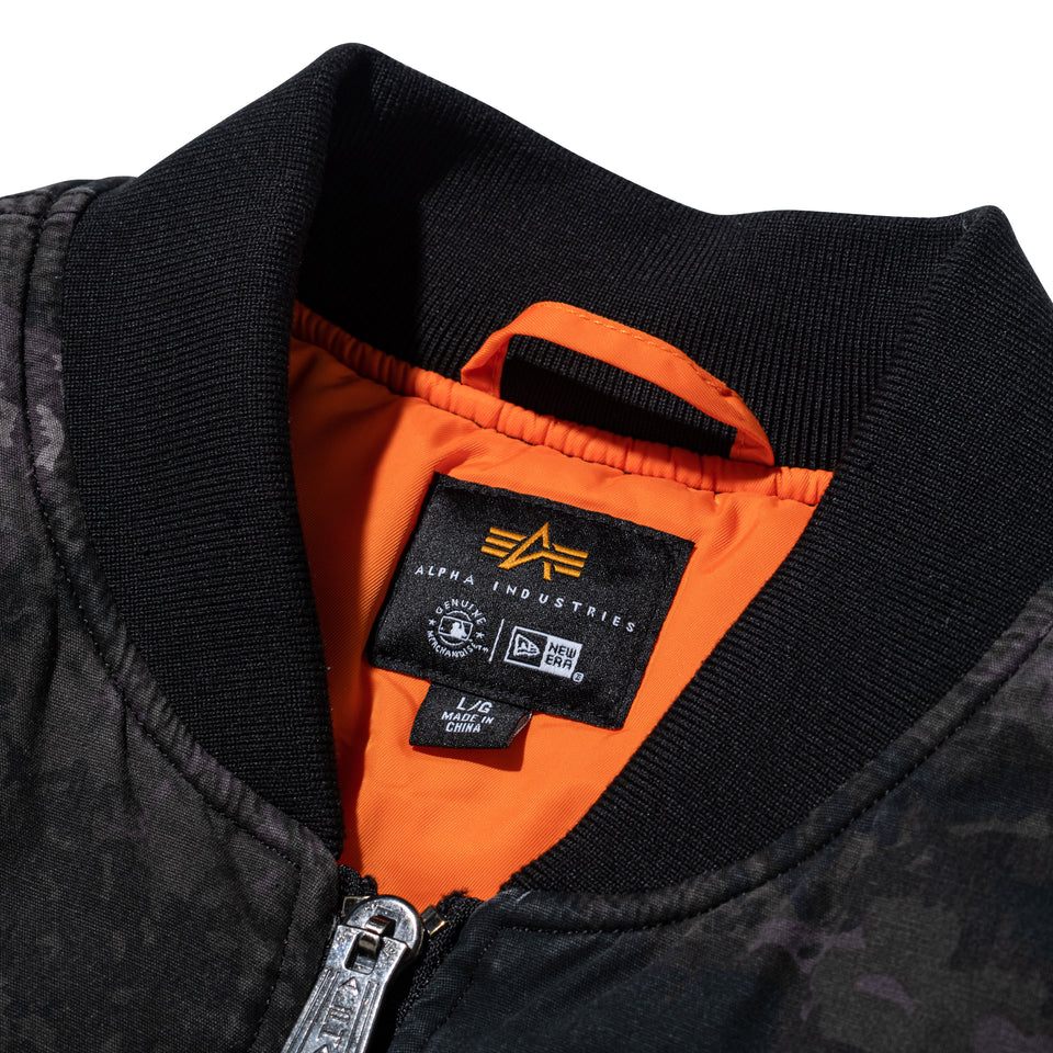 MA-1 ボンバージャケット Alpha Industries ニューヨーク・ヤンキース ブラックカモ