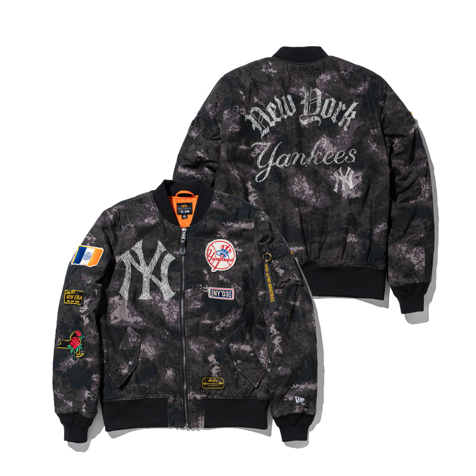 MA-1 ボンバージャケット Alpha Industries ニューヨーク・ヤンキース ブラックカモ