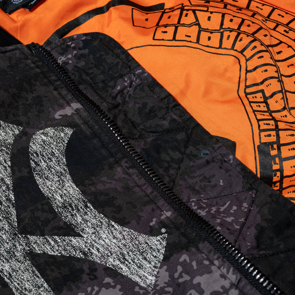 MA-1 ボンバージャケット Alpha Industries ニューヨーク・ヤンキース ブラックカモ