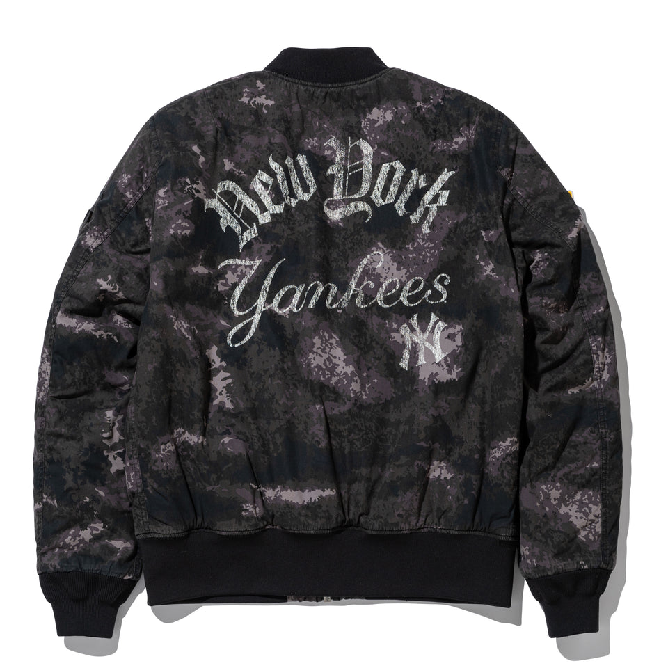 MA-1 ボンバージャケット Alpha Industries ニューヨーク・ヤンキース ブラックカモ