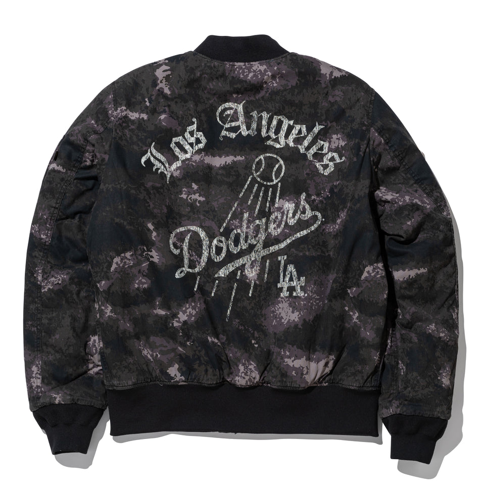 MA-1 ボンバージャケット Alpha Industries ロサンゼルス・ドジャース ブラックカモ