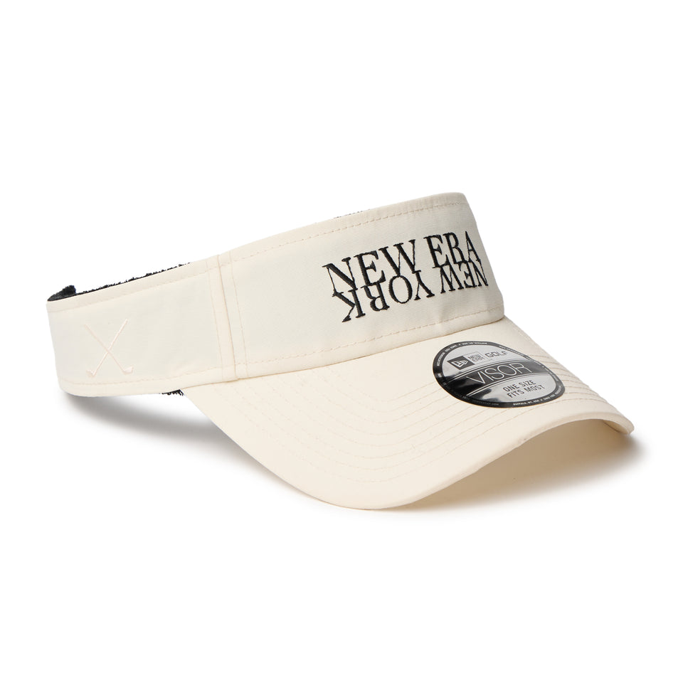 サンバイザー NEW ERA NEW YORK ヴィンテージナイロン アイボリー