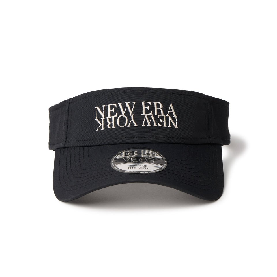 サンバイザー NEW ERA NEW YORK ヴィンテージナイロン ブラック