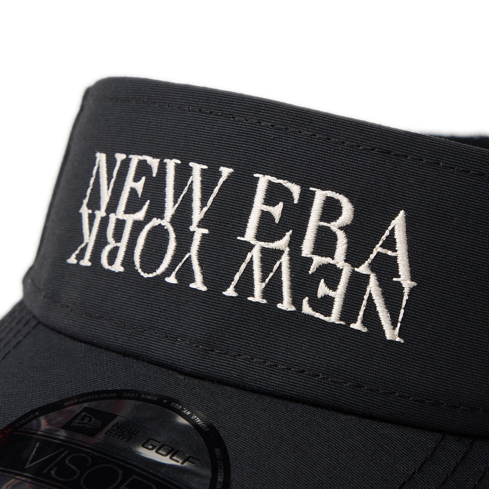 サンバイザー NEW ERA NEW YORK ヴィンテージナイロン ブラック