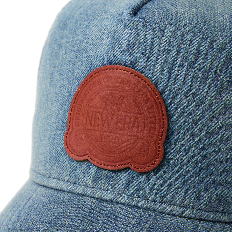 9FORTY A-Frame トラッカー デニム レザーパッチ ウォッシュド ネイビー | ゴルフ | NEW ERA ニューエラ公式オンラインストア