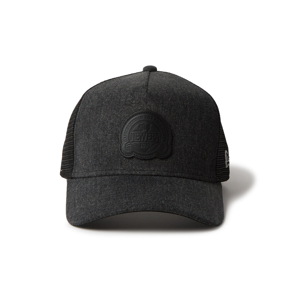 9FORTY A-Frame トラッカー デニム レザーパッチ ウォッシュド ブラック | ゴルフ | NEW ERA ニューエラ公式オンラインストア