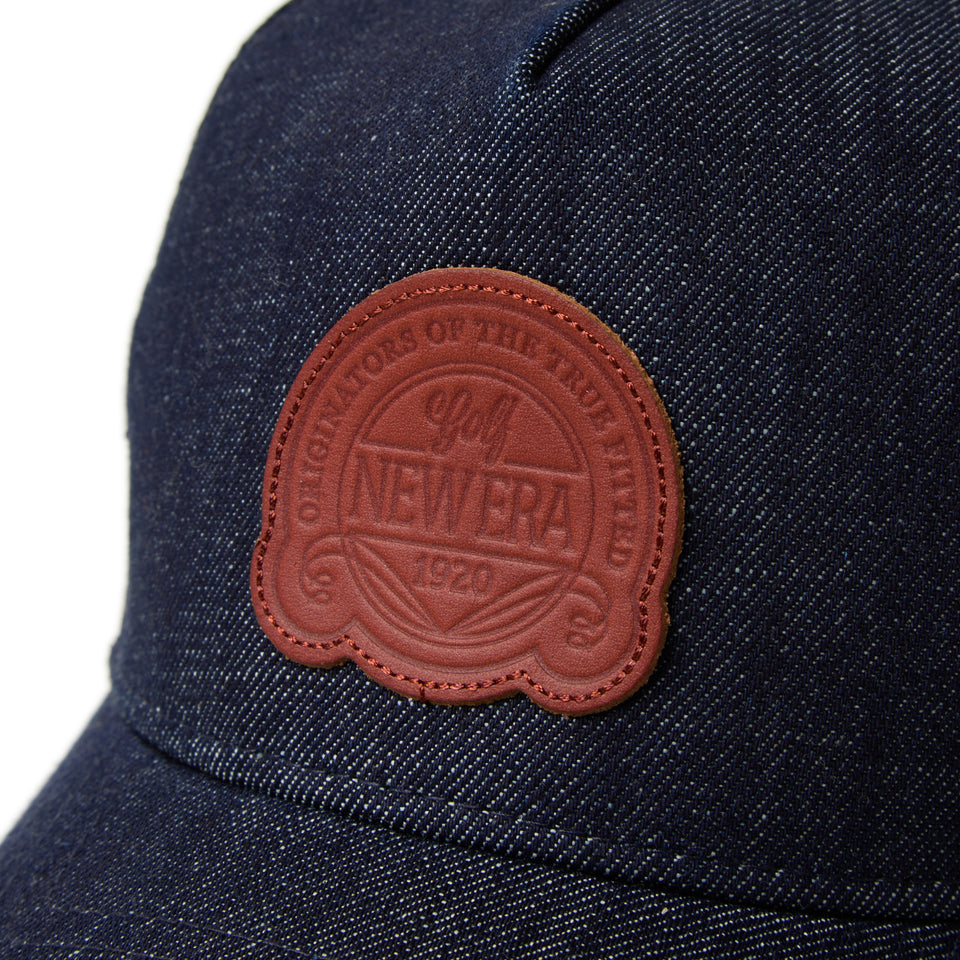 9FORTY A-Frame トラッカー デニム レザーパッチ ネイビー | ゴルフ | NEW ERA ニューエラ公式オンラインストア
