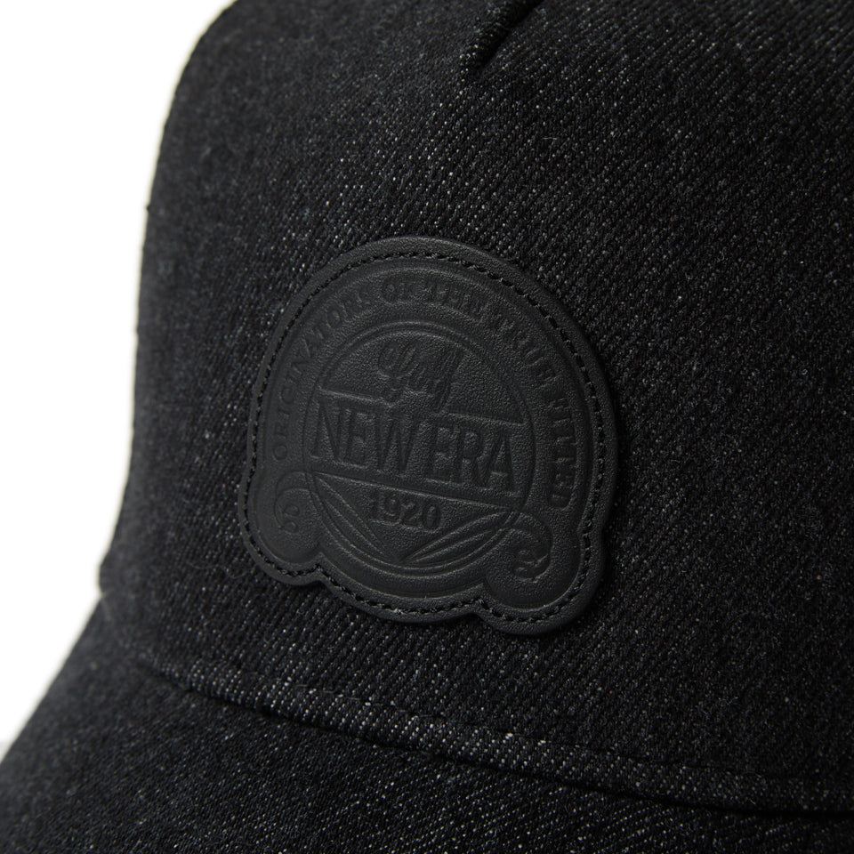 9FORTY A-Frame トラッカー デニム レザーパッチ ブラック | ゴルフ | NEW ERA ニューエラ公式オンラインストア