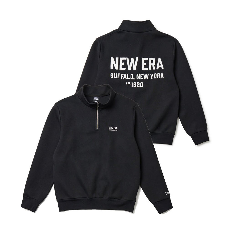 美品　NEW ERA　ジャージ　セットアップ　ニューエラ　テック　スウェット テックスウェット ハーフジップ プルオーバー ブラック | ゴルフ