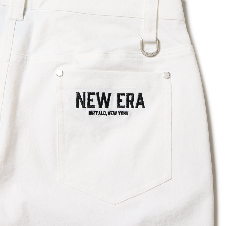 OFF-WHITE ロゴプリントテーパードレッグパンツ テーパード ストレッチパンツ オフホワイト | ゴルフ