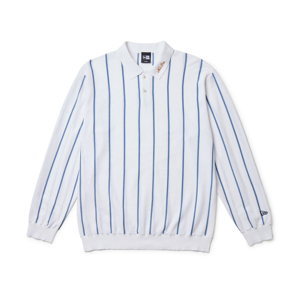 長袖 ニット ポロシャツ オフホワイト | ゴルフ | ニューエラ