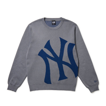 S ☆新品☆ ニューバランス タイプライターロゴ クルーネックニット　グレー 14669875-s-new-era-