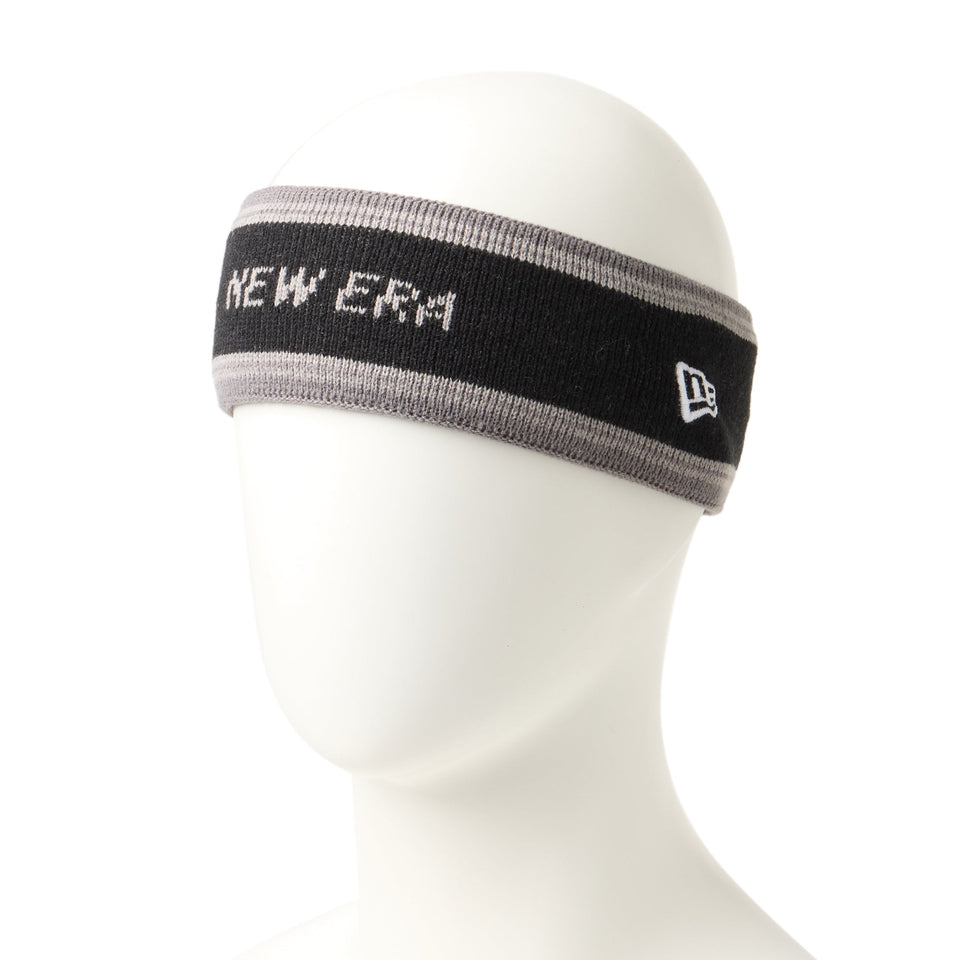 ニットヘアバンド ワードマークロゴ ブラック/ダークグレー - 14669993 - OSFM | NEW ERA ニューエラ公式オンラインストア
