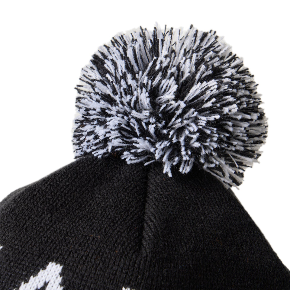 ポンポンニット イヤーフラップ ブラック ホワイト - 14670002 - OSFM | NEW ERA ニューエラ公式オンラインストア