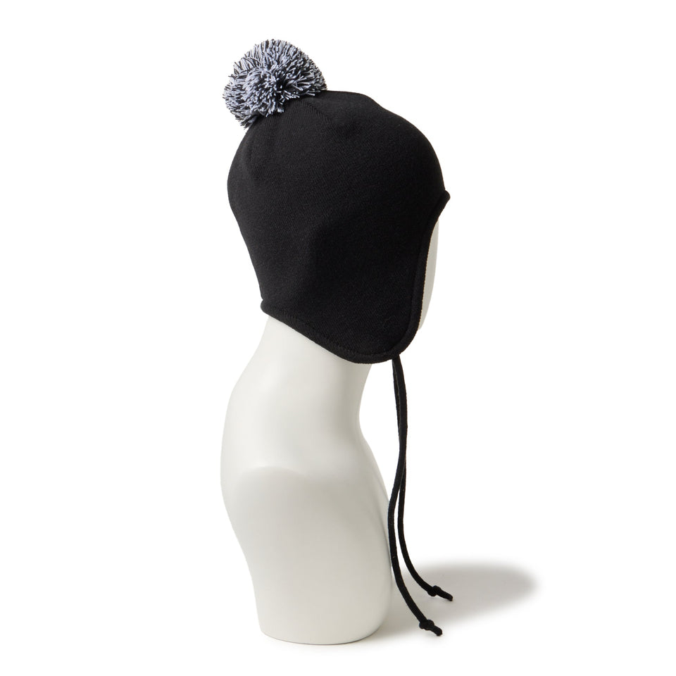 ポンポンニット イヤーフラップ ブラック - 14670003 - OSFM | NEW ERA ニューエラ公式オンラインストア