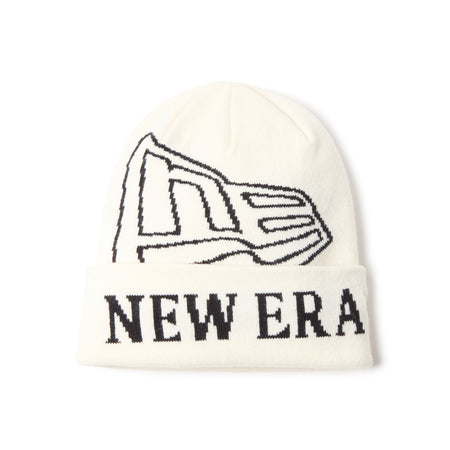 ベーシック カフニット ジャカード フラッグロゴ オフホワイト