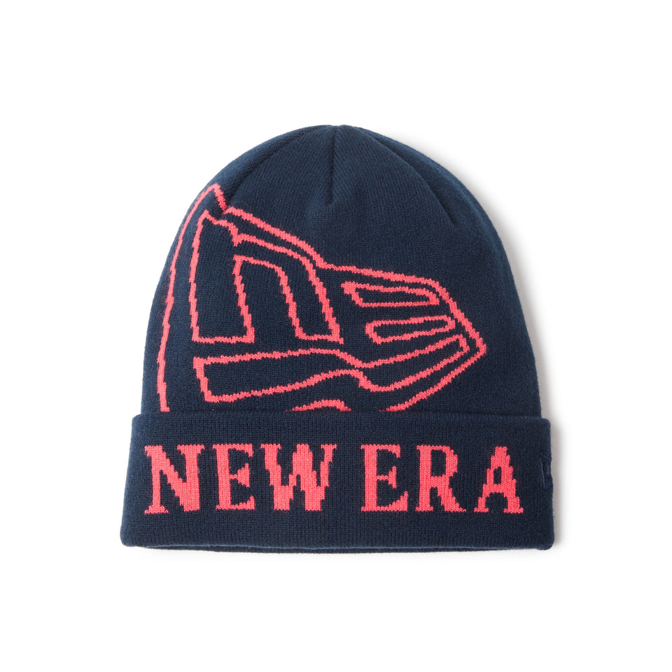 ベーシック カフニット ジャカード フラッグロゴ ネイビー - 14670085 - OSFM | NEW ERA ニューエラ公式オンラインストア