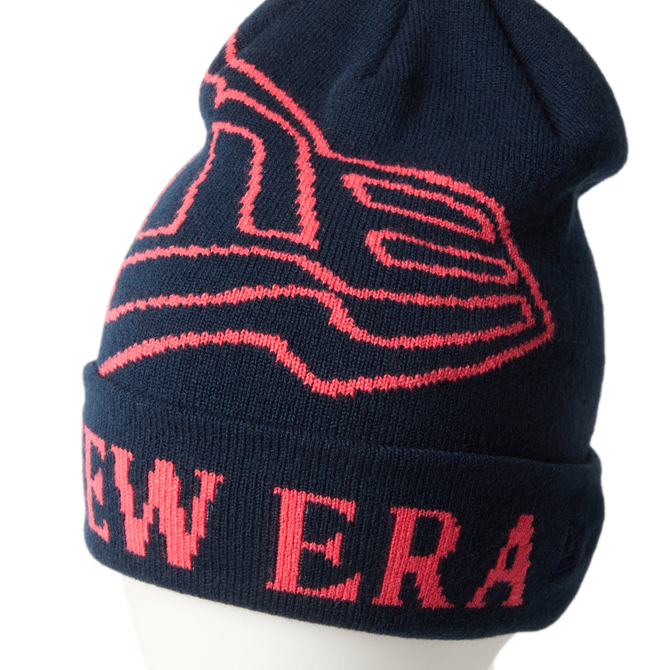 ベーシック カフニット ジャカード フラッグロゴ ネイビー - 14670085 - OSFM | NEW ERA ニューエラ公式オンラインストア
