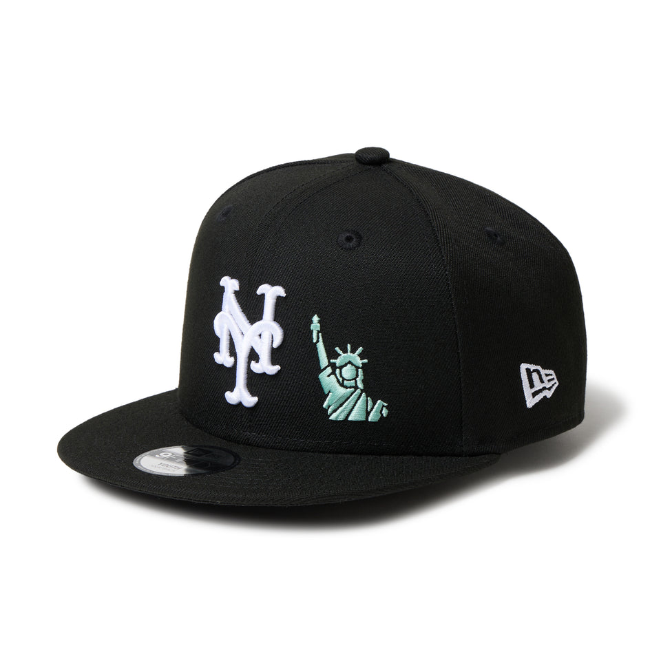 キッズ Youth 9FIFTY 自由の女神 エンブロイダリー ニューヨーク･メッツ ブラック | NEW ERA ニューエラ公式オンラインストア
